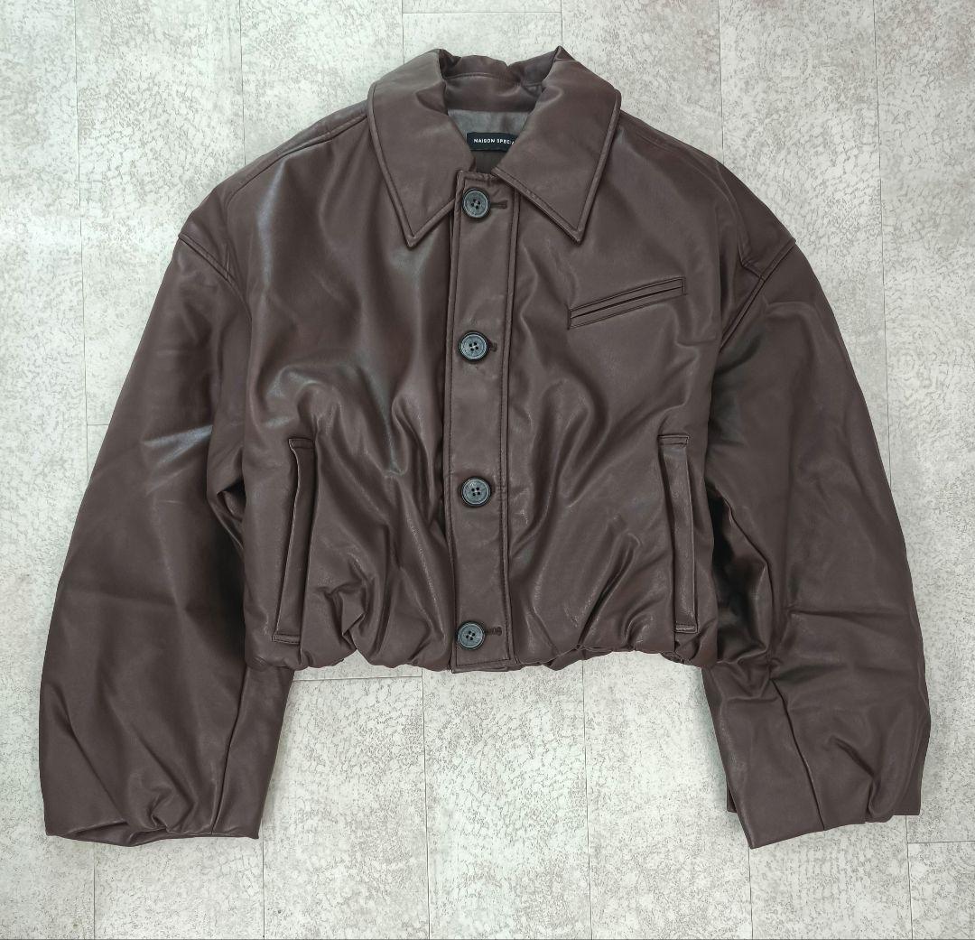 MAISON SPECIAL ヴィーガンレザーバルーンブルゾン レザーブルゾン