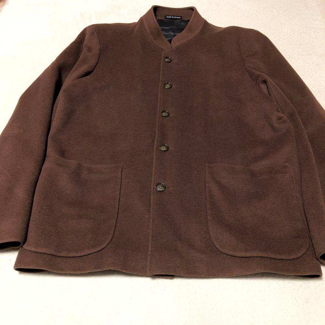 フランス製 agnes b. homme スタンドカラー ジャケット　ブラウン
