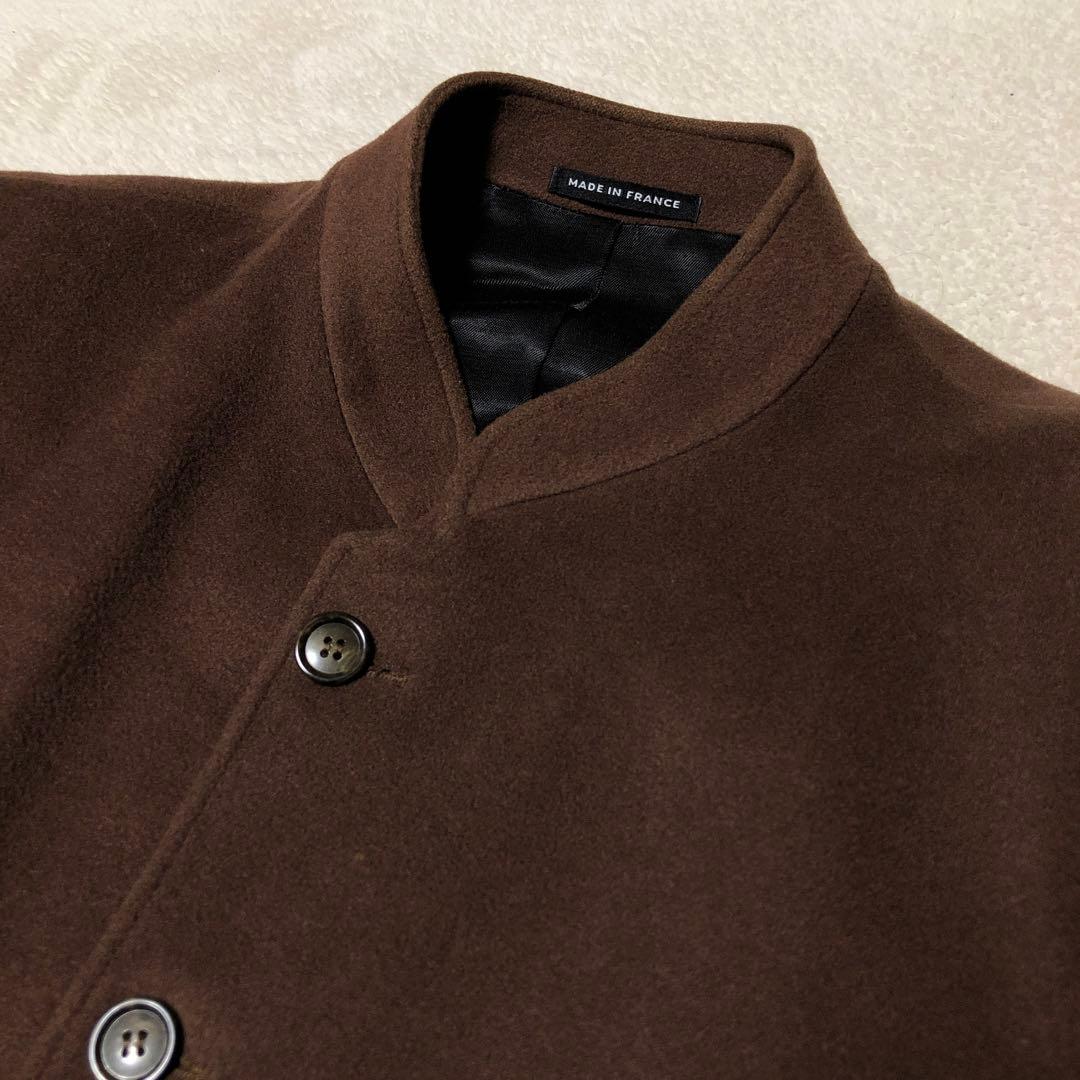 フランス製 agnes b. homme スタンドカラー ジャケット　ブラウン