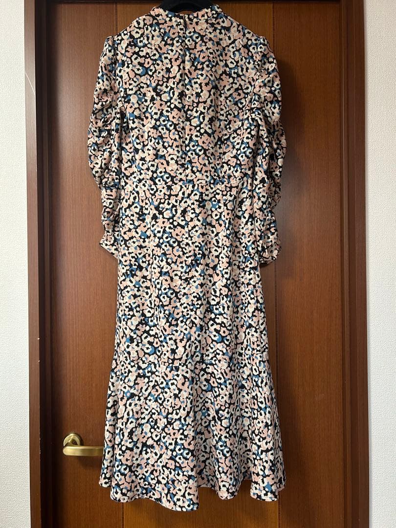 アナイANAYIフラワーレオパードプリントワンピース36 ロングワンピース