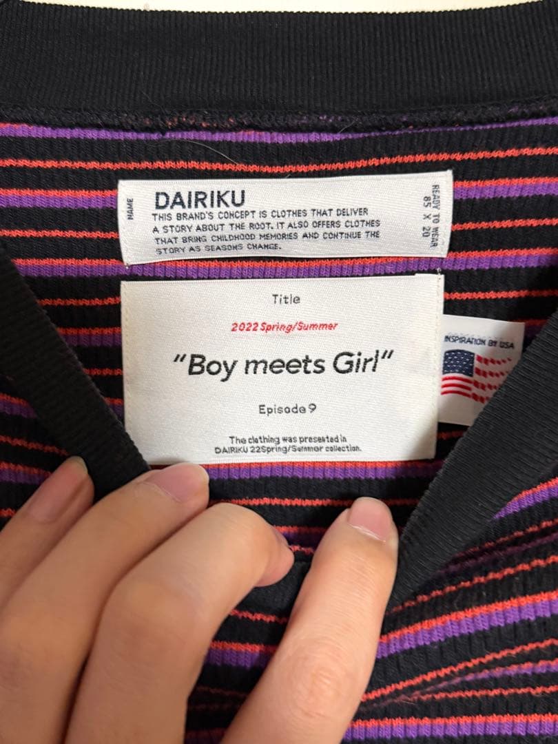 トップス Dairiku girlfriend boyfriend set