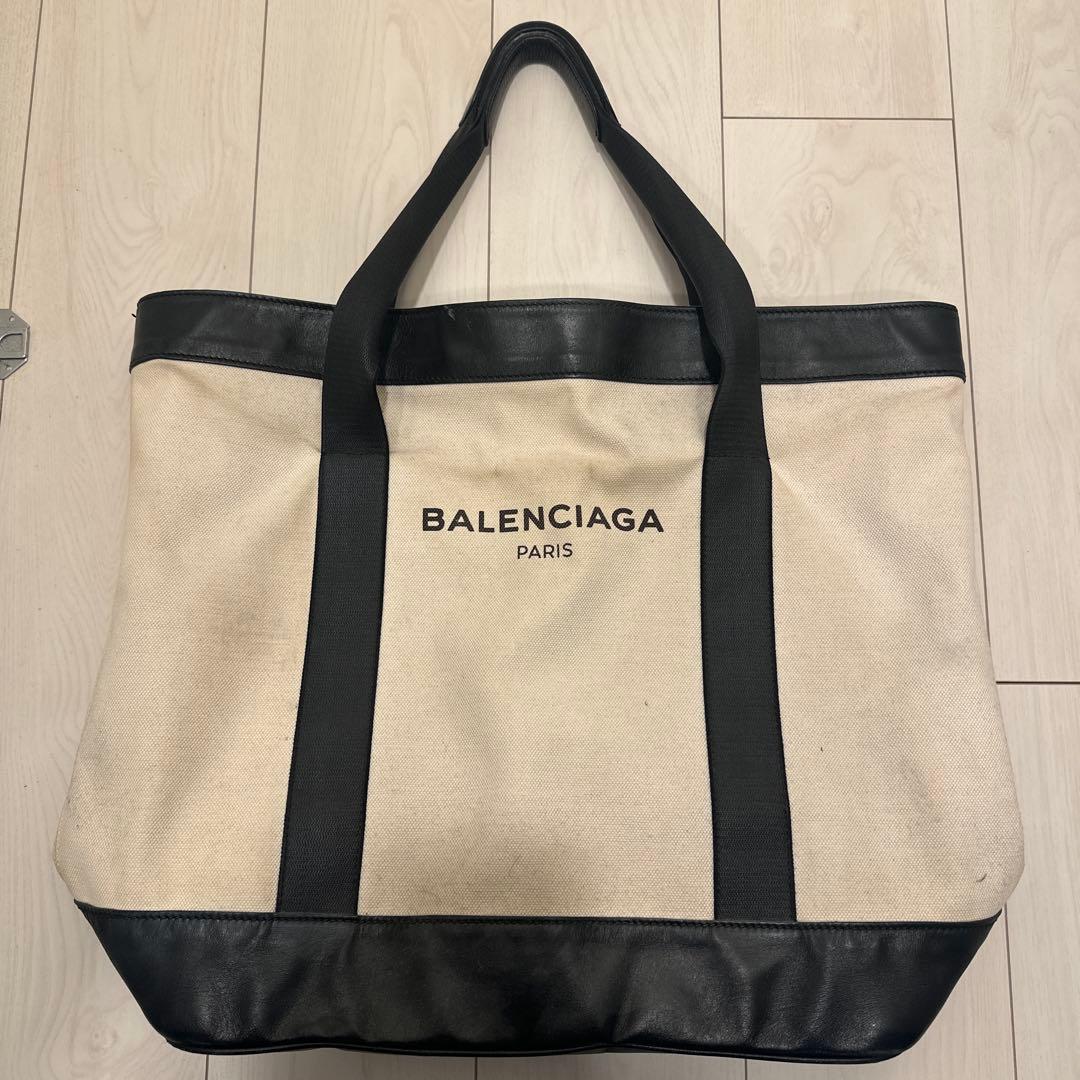 BALENCIAGA ベージュ ブラック トートバッグ