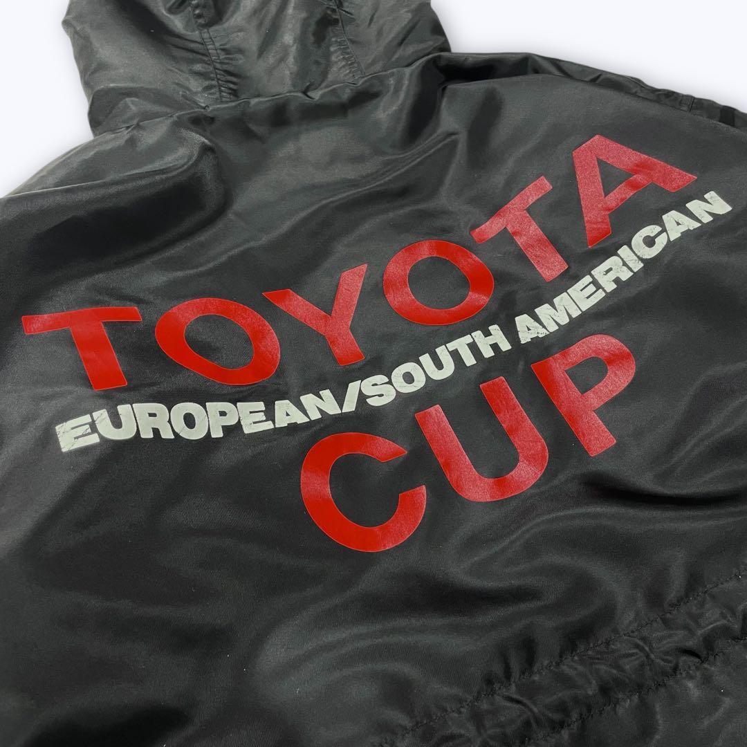 90s サッカー TOYOTA CUP トヨタカップ ベンチコート 裏ボア 黒