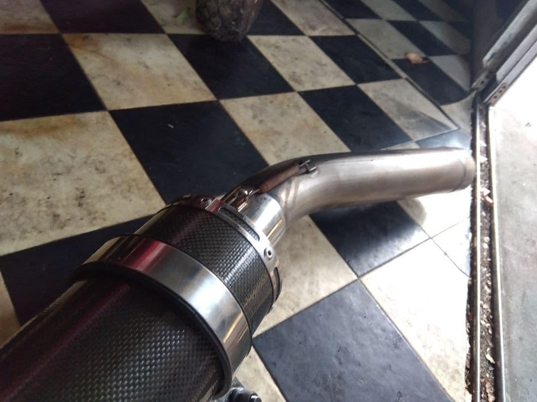 美品OVER USA オーバーレーシング　カーボンサイレンサー　60.5φ