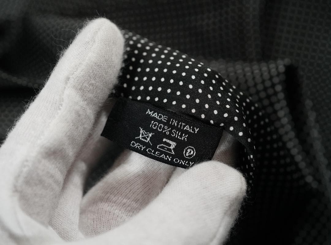 イタリア製 TOM FORD ドット柄 フリンジ シルクストール トムフォード