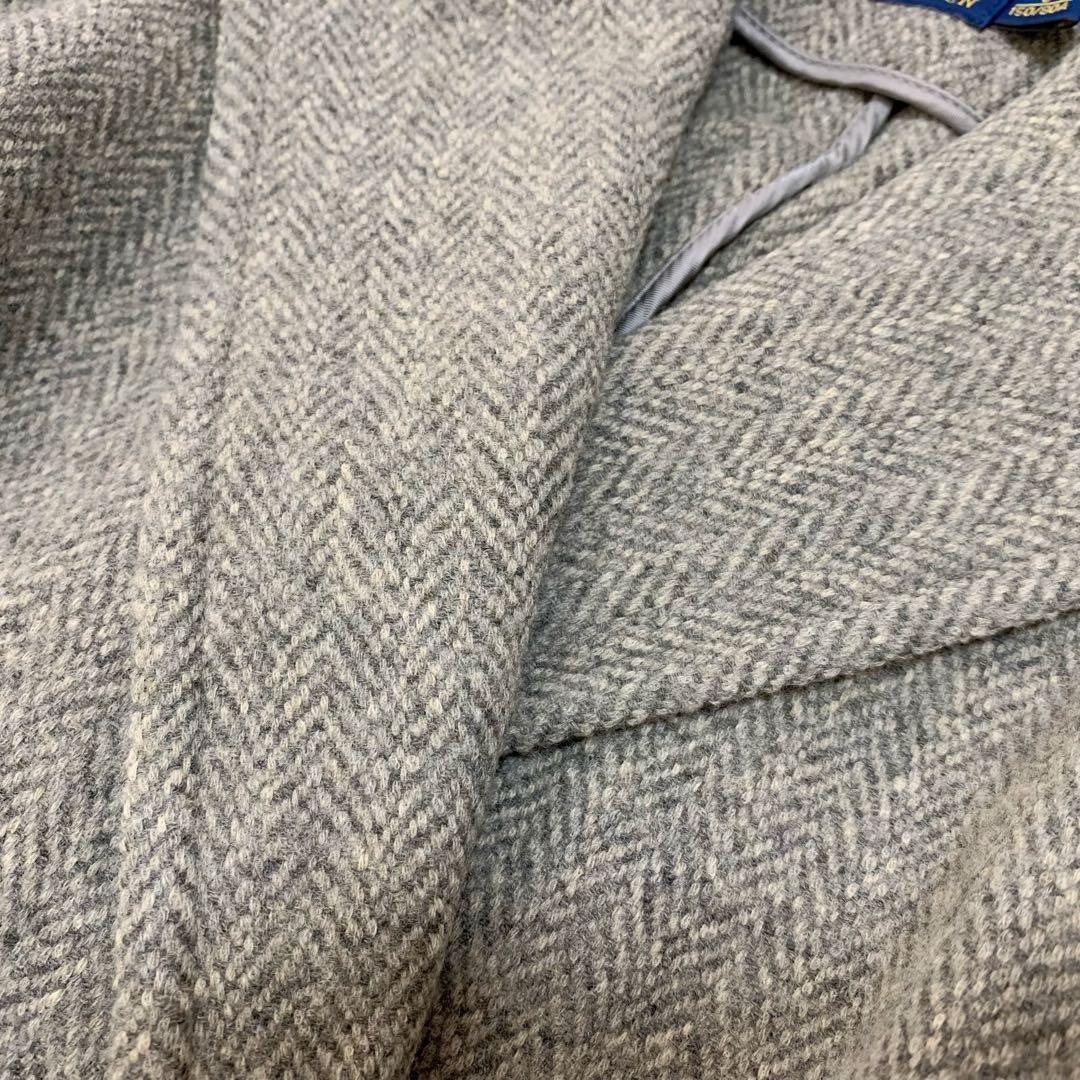 ポロ ラルフローレン ウール 100% ヘリンボーン ロング コート ベルト