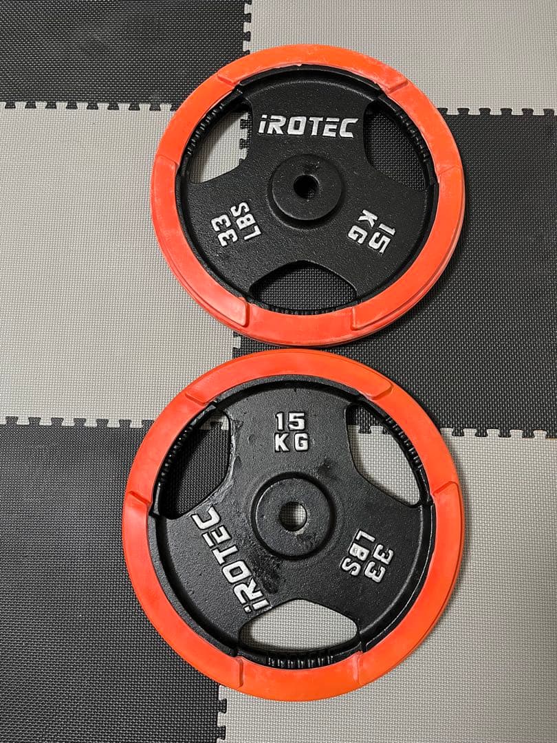 引取限定‼️IROTECバーベルプレート15kg×2❗️10kg×2❗️合計50kg‼️