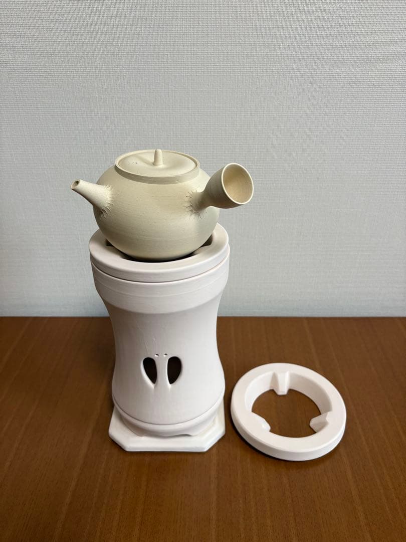 涼炉とボウフラのセット 白泥 煎茶道具