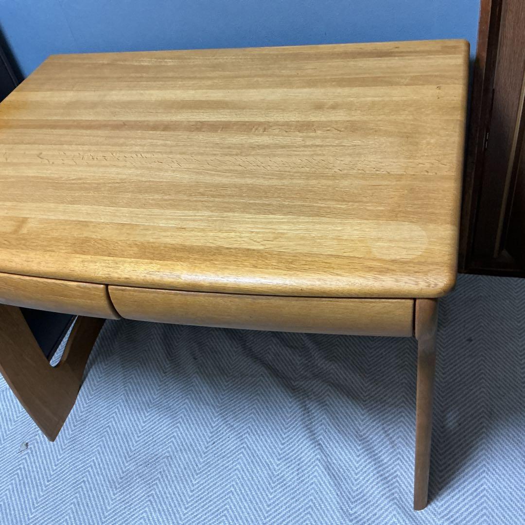 木製シンプルデスク 学習机　引き出し付き