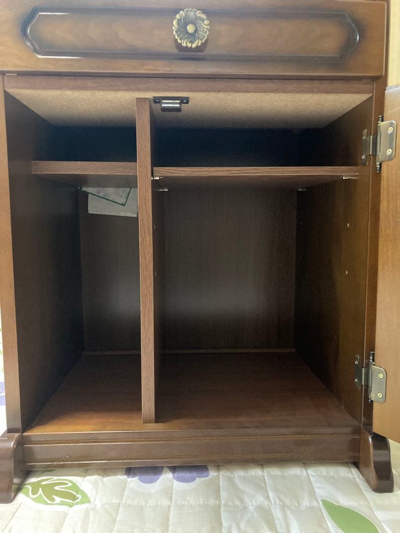 【良品】カリモク社製高級電話台 引き出し付き