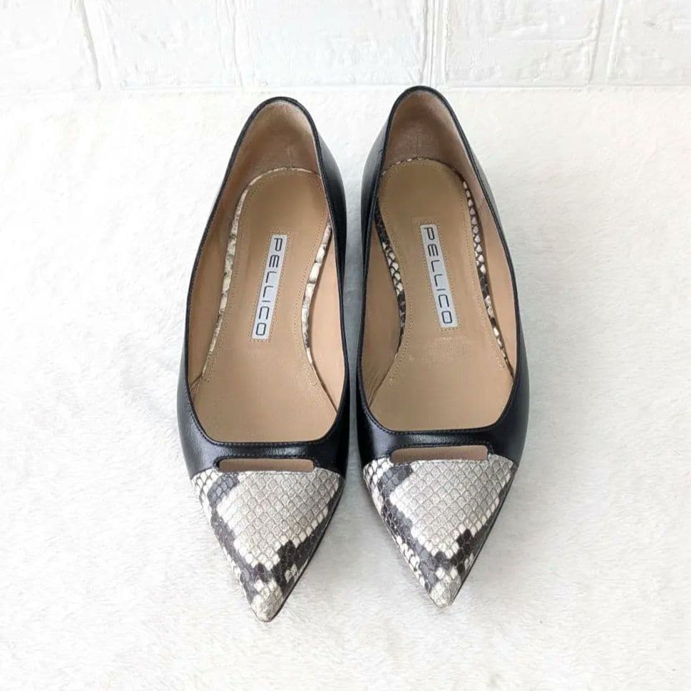 ✨人気✨ペリーコ アネッリ パイソン レザー フラットシューズ