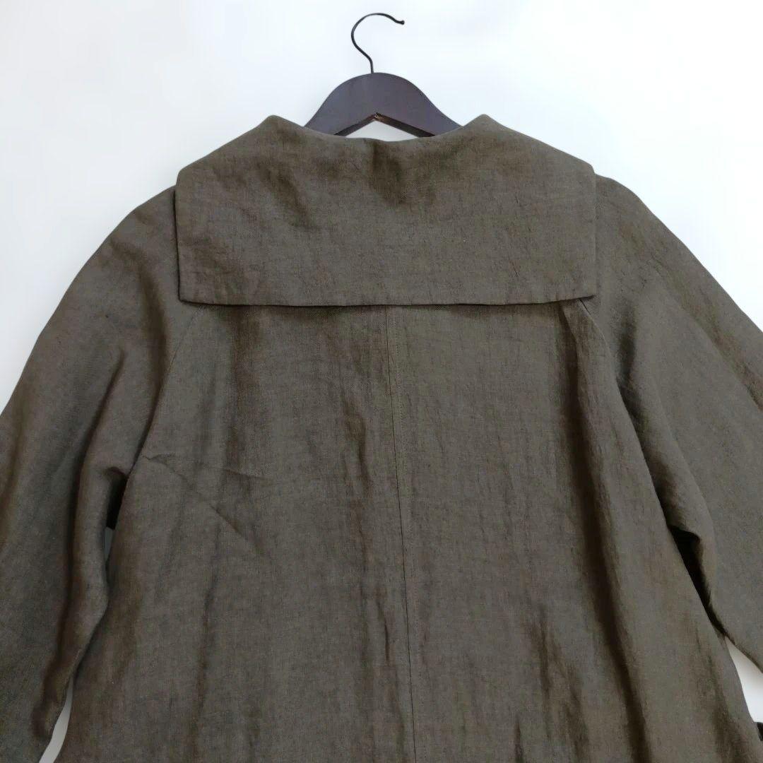 美品　ロワズィール グランジリネン100% ワンピースセーラーカラー 2way