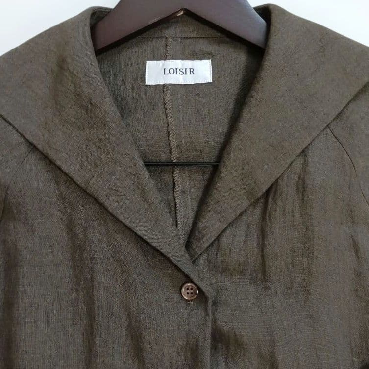 美品　ロワズィール グランジリネン100% ワンピースセーラーカラー 2way