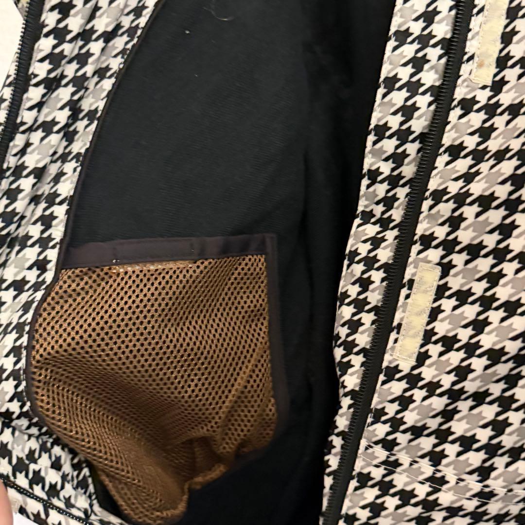 【レア】千鳥柄 スノボ つなぎ レディースS m オールインワン 防寒 雪山