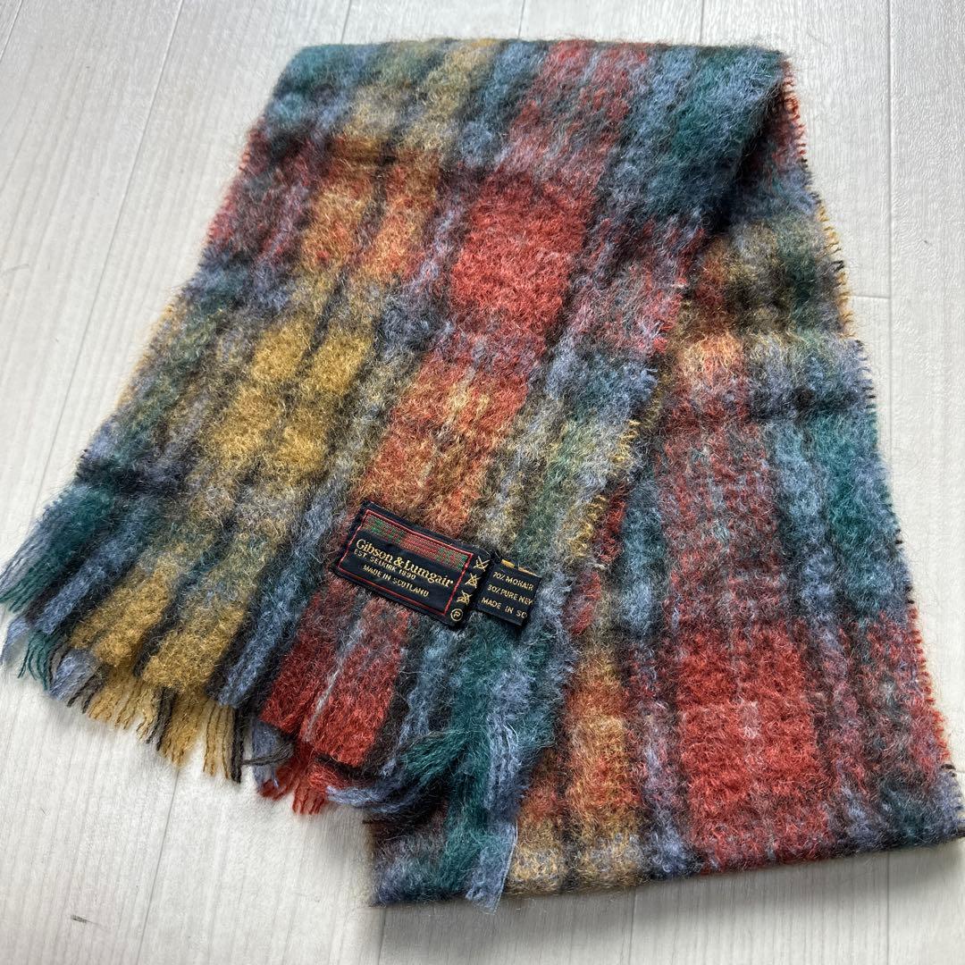 Gibson & Lumgairモヘアマフラースコットランド製