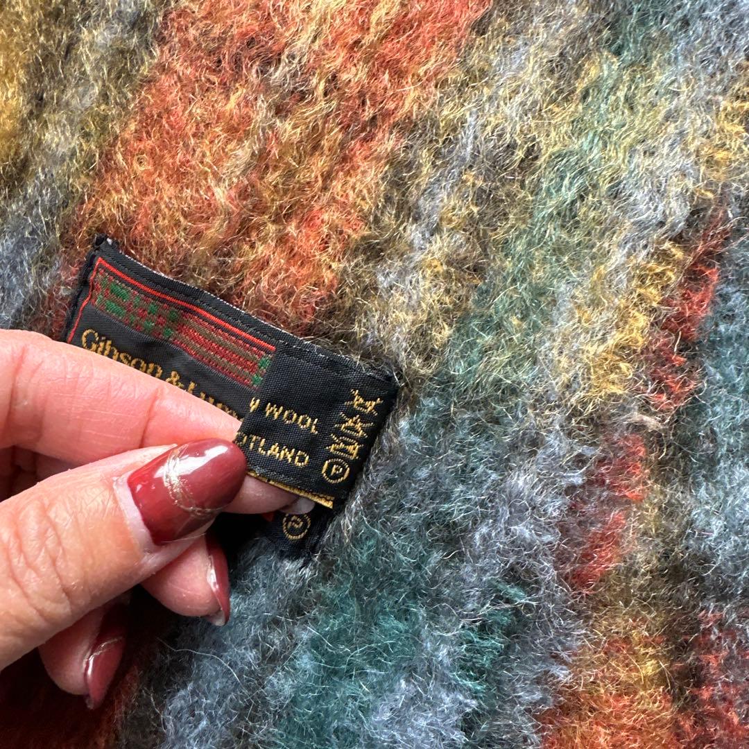 Gibson & Lumgairモヘアマフラースコットランド製