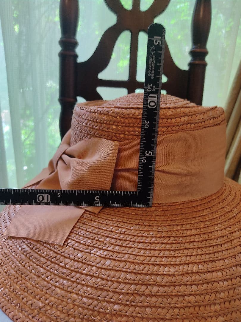 麦わら帽子　オーダー　レア　アンティーク　リボン　バケットハット　ヴィンテージ