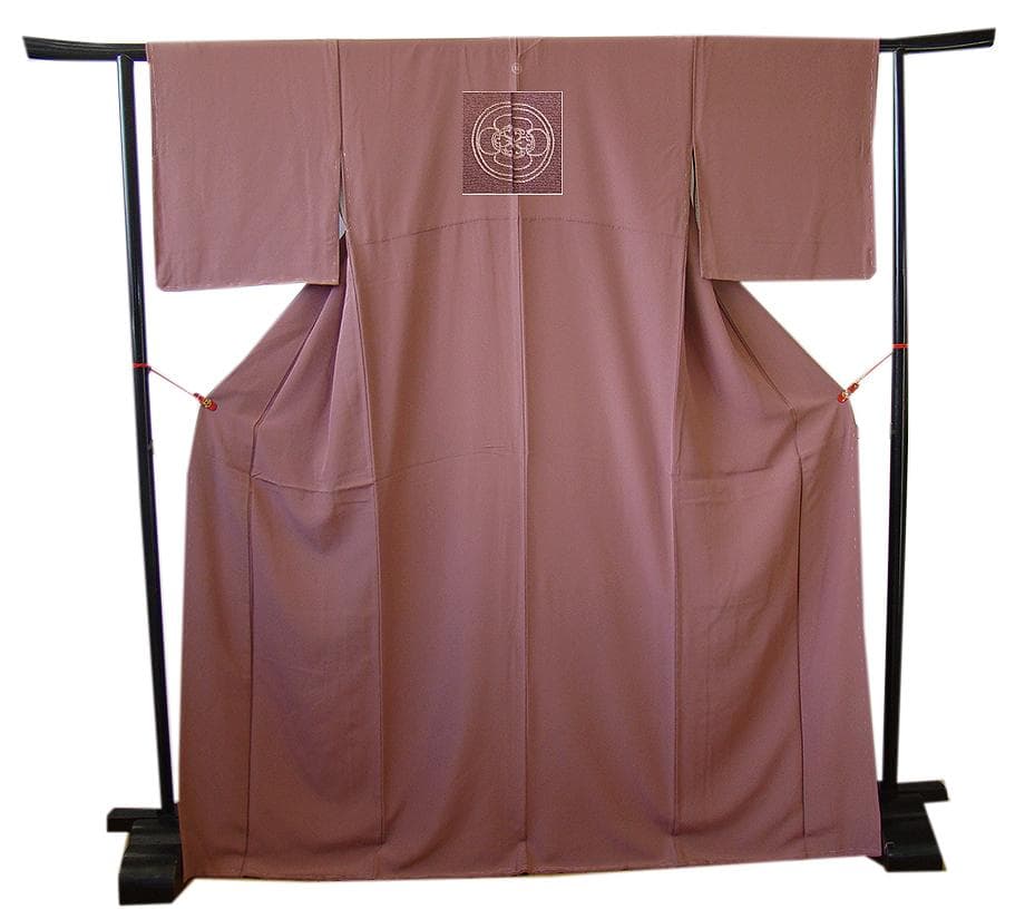 値下げ交渉ＯＫ！裄長め 極上丹後ちりめん 堅牢草木染 色無地 正絹 Ｂ７５９