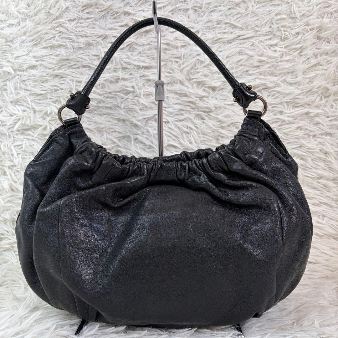 美品✨フェラガモ ワンショルダーバッグ ヴァラリボン レザー ブラック ホーボー