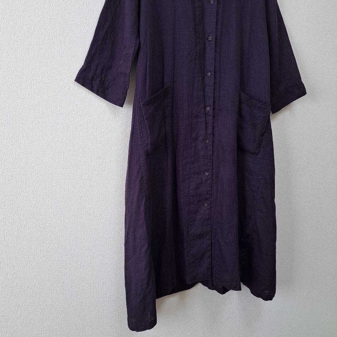 美品 fog linen work フォグリネンワーク リネンワンピース 麻