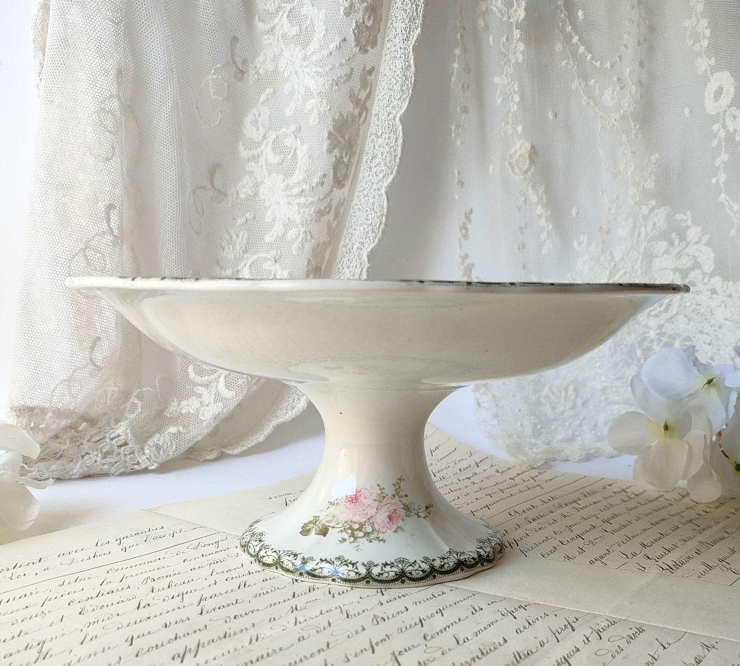 希少　美品　サンタマン　鈴蘭　薔薇　コンポティエ　フランスアンティーク