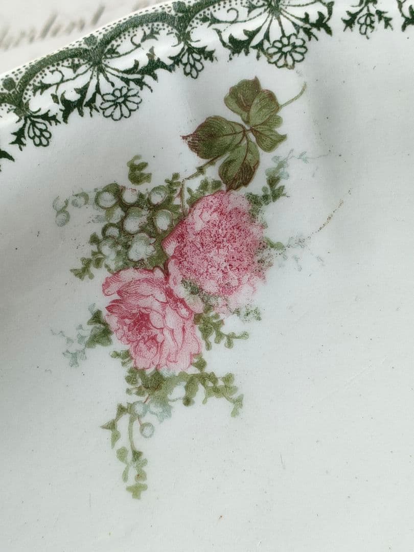 希少　美品　サンタマン　鈴蘭　薔薇　コンポティエ　フランスアンティーク