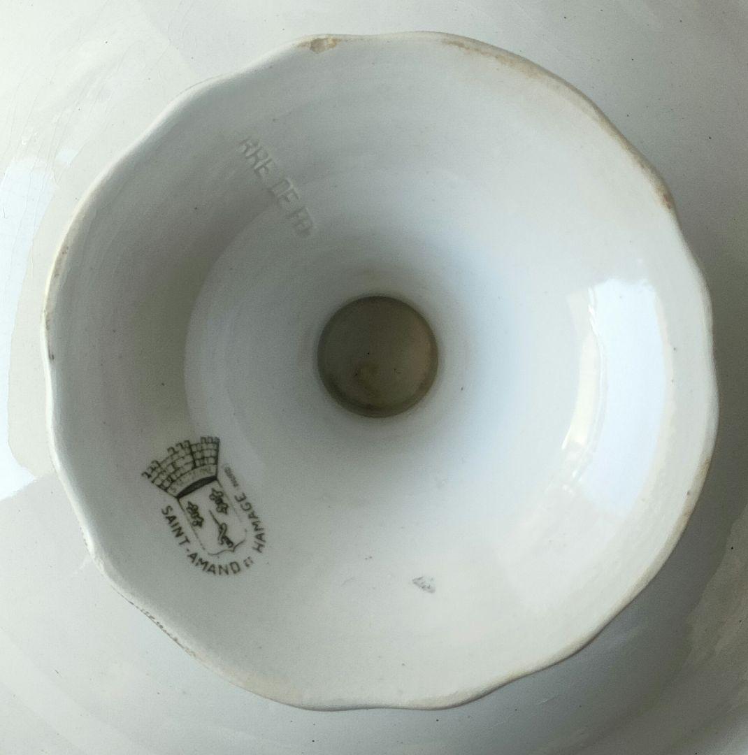 希少　美品　サンタマン　鈴蘭　薔薇　コンポティエ　フランスアンティーク