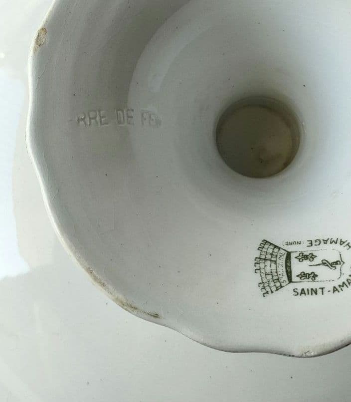 希少　美品　サンタマン　鈴蘭　薔薇　コンポティエ　フランスアンティーク