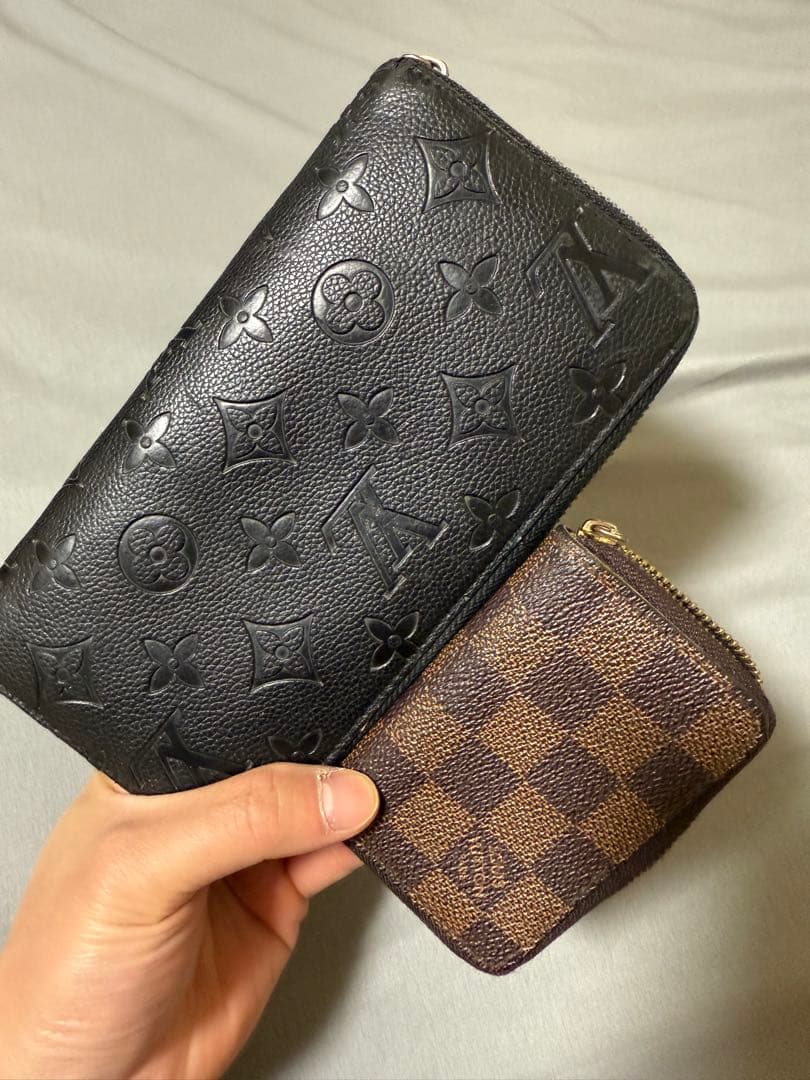Louis Vuitton ブラック長財布と小銭入れセット