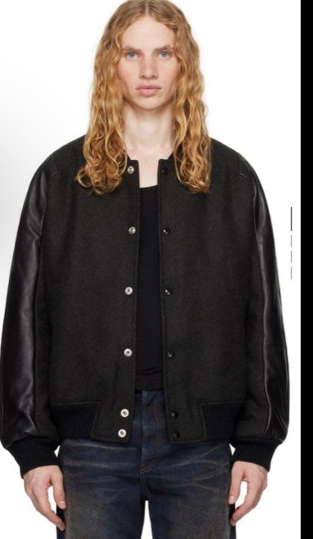 acne studious ウール&レザーボンバージャケット【新品】