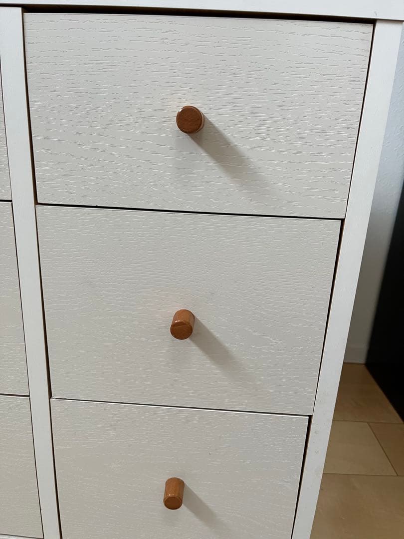 モモナチュラル　３段チェスト　子供部屋　引き出し収納