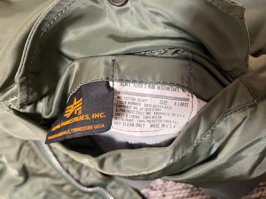 Alpha MA-1 フライトジャケット オリーブグリーン