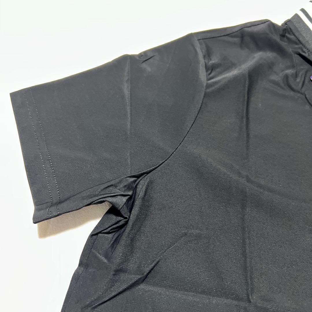 J.LINDEBERG ロゴ入り ブラック半袖ポロシャツ 新品タグ付き