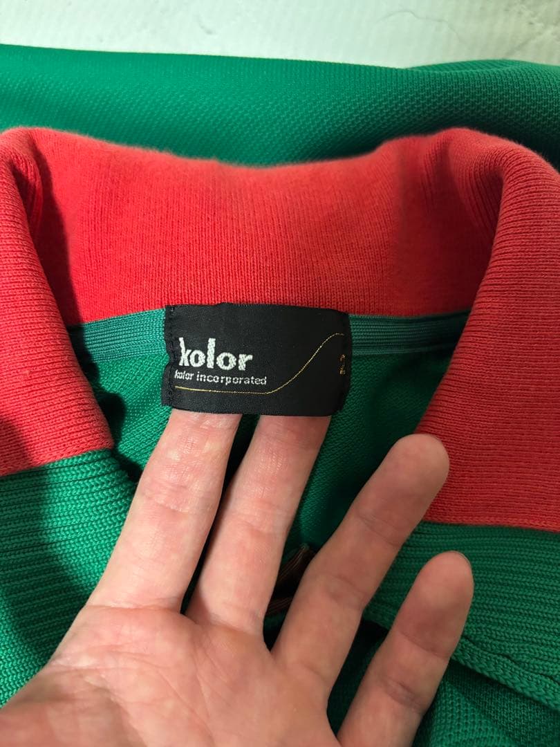 kolor ドッキング Pe鹿の子ポロシャツポロシャツ22SCM-T03202