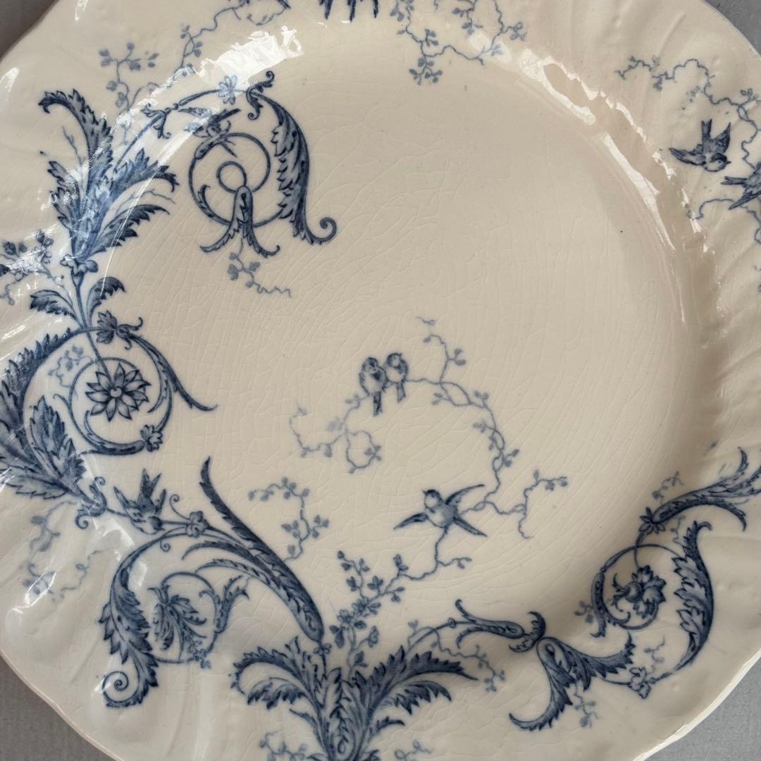 美品 フランスアンティーク ジアンRinceaux ディナープレートB