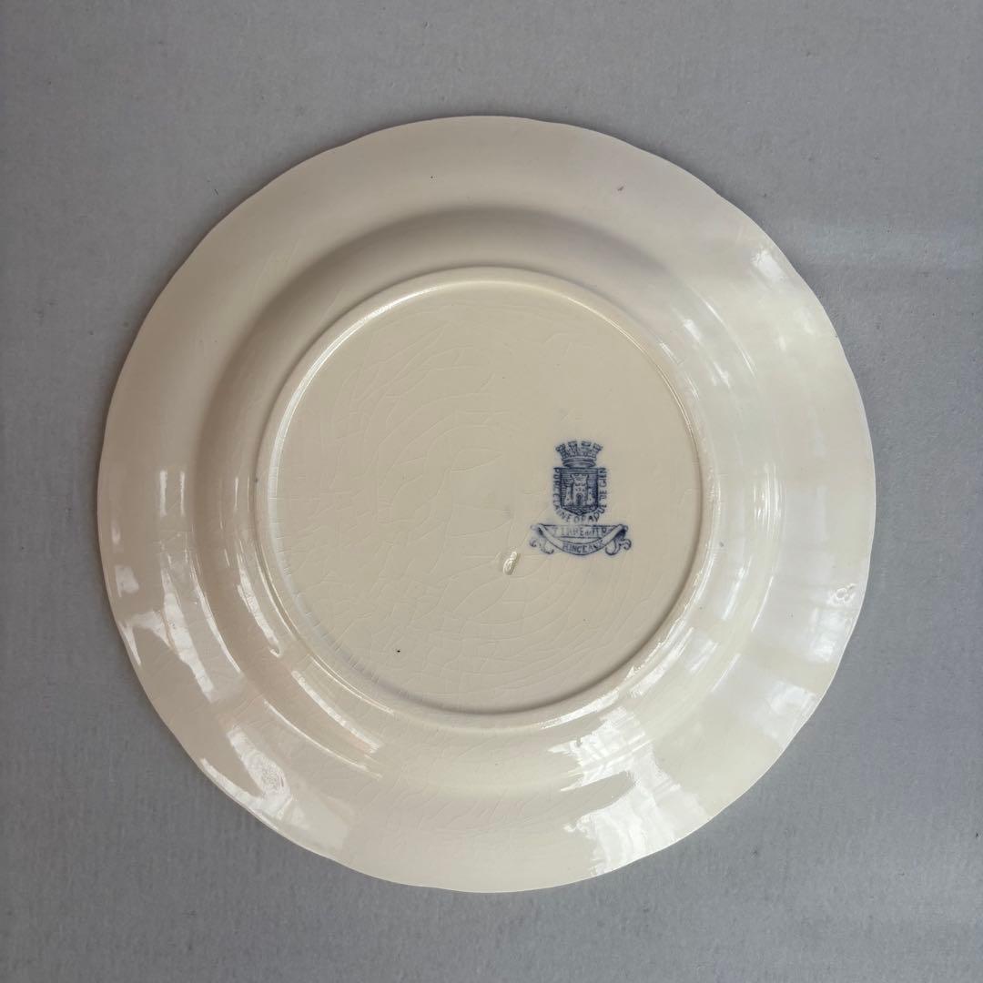 美品 フランスアンティーク ジアンRinceaux ディナープレートB