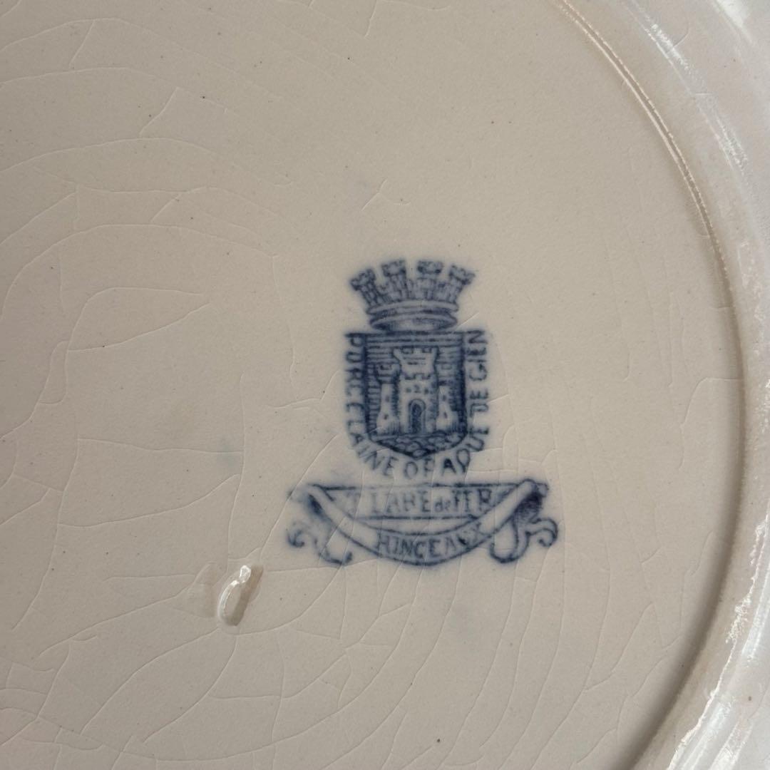 美品 フランスアンティーク ジアンRinceaux ディナープレートB