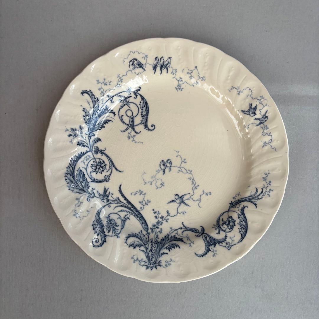 美品 フランスアンティーク ジアンRinceaux ディナープレートB
