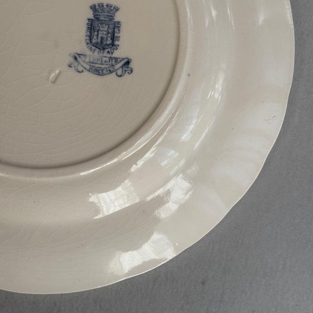 美品 フランスアンティーク ジアンRinceaux ディナープレートB