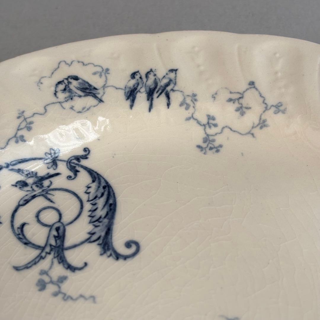 美品 フランスアンティーク ジアンRinceaux ディナープレートB