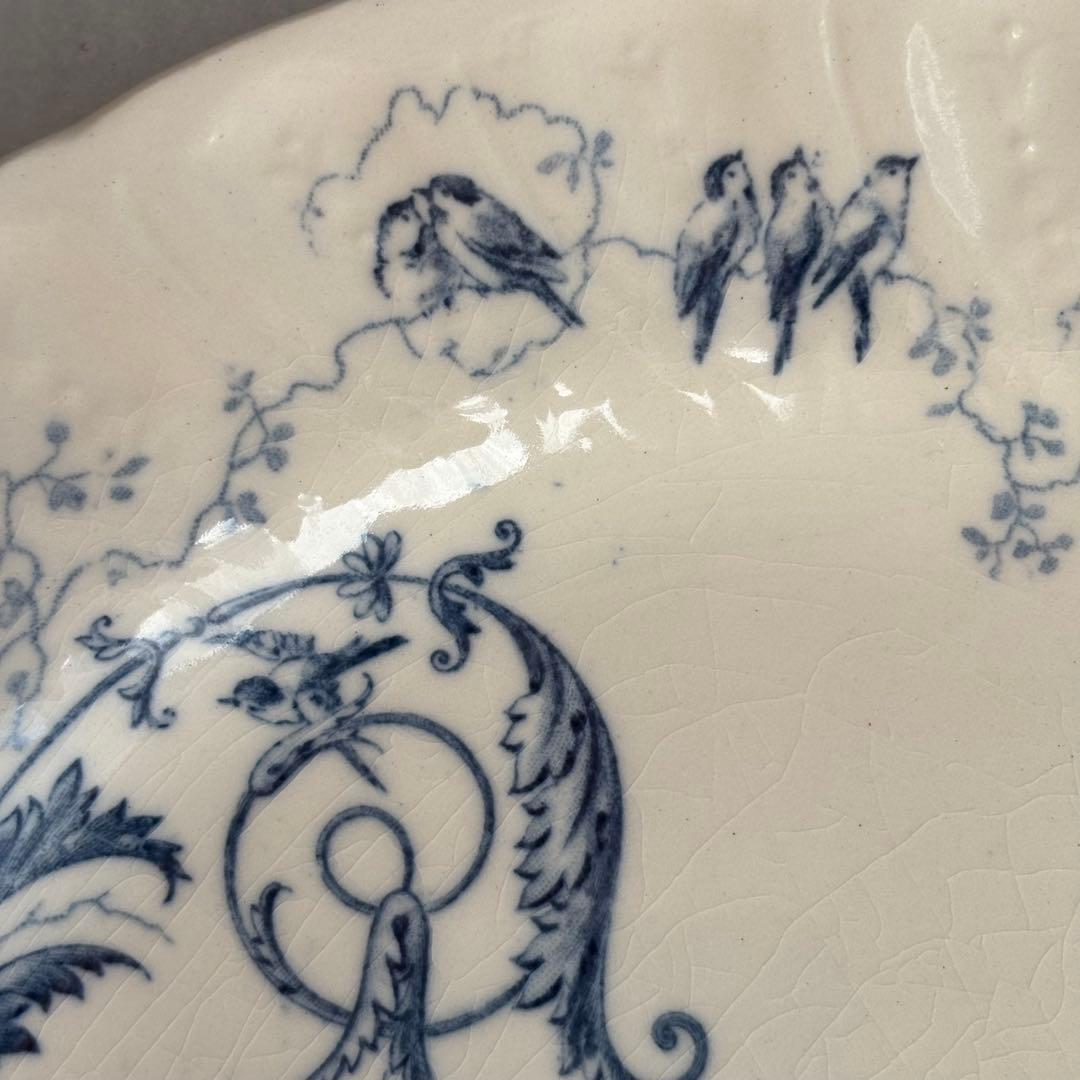 美品 フランスアンティーク ジアンRinceaux ディナープレートB