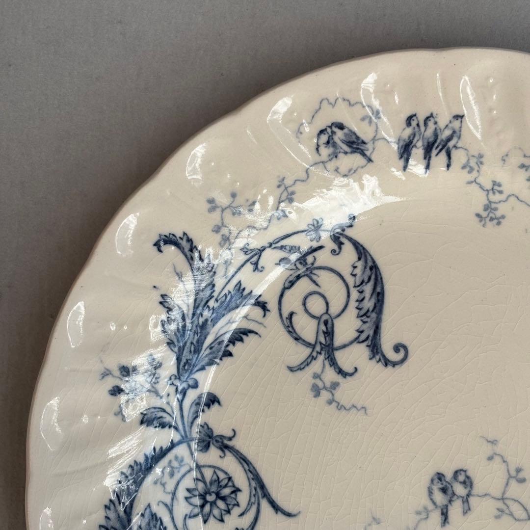 美品 フランスアンティーク ジアンRinceaux ディナープレートB