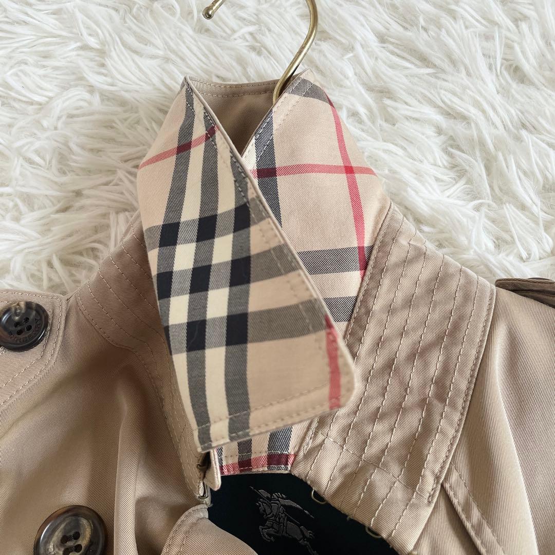 極美品　バーバリーロンドン　トレンチコート　2way　チェック　ハニーベージュ