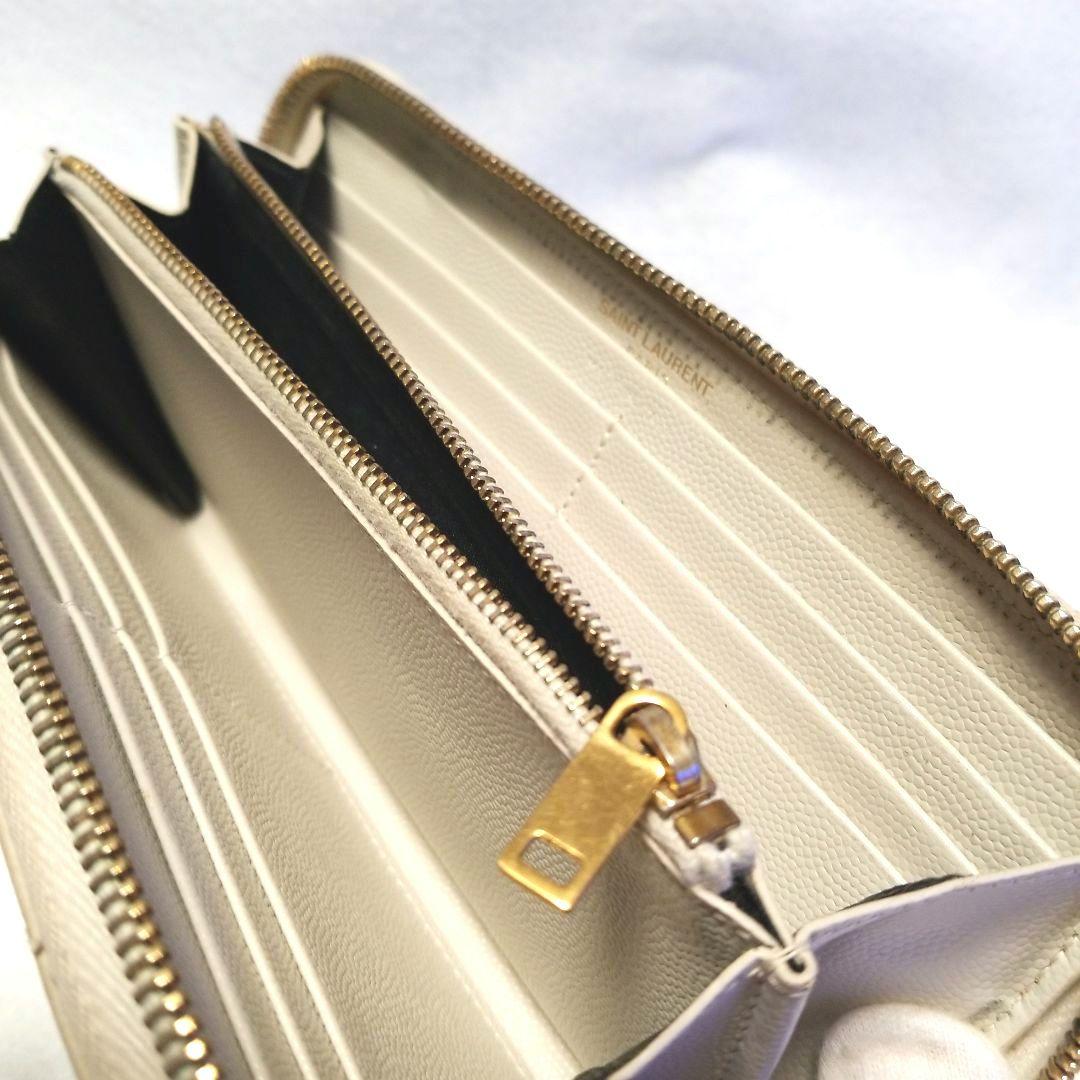 SAINT LAURENT カサンドラ　Vステッチ　キルティング長財布