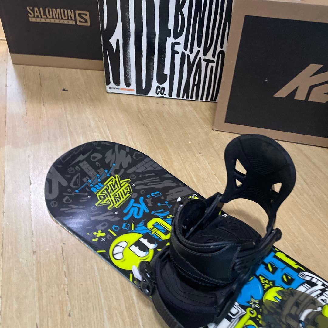 K2　キッズスノーボードセット　MINITURBO120cm　バイン付4点セット