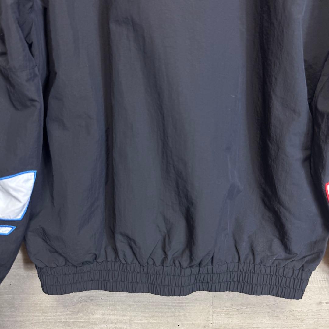 adidas　アディダス　トレフォイル刺繍　黒　ナイロンジャケット　L 目黒蓮