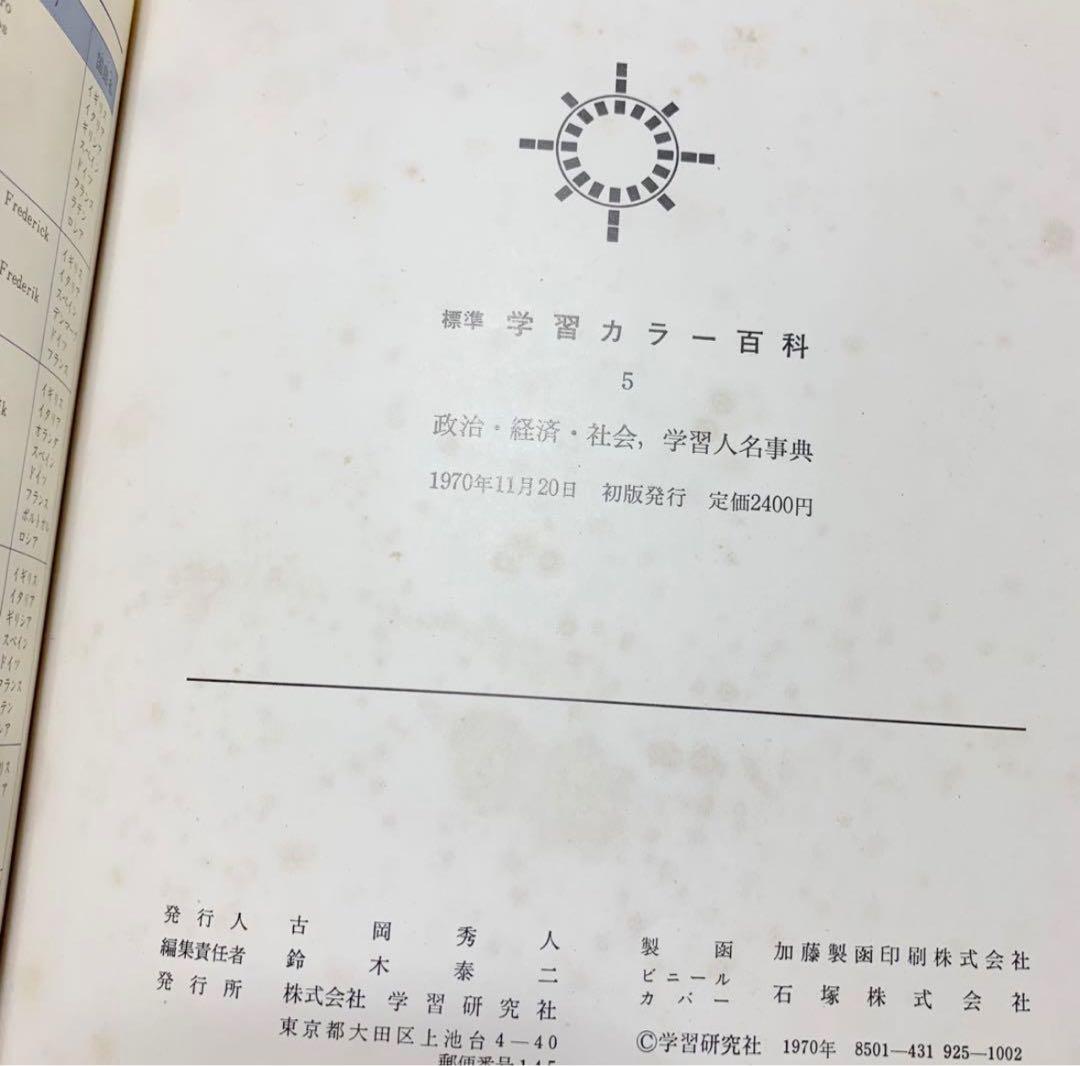 学研 NEW COLOR 標準学習カラー百科全10巻セット 昭和レトロ 百科事典