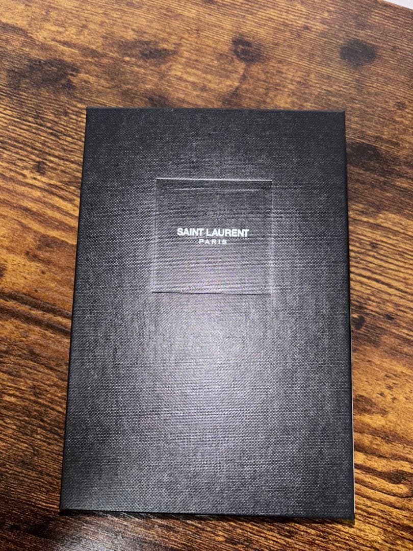 YSL キルティングレザーキーポーチ　黒