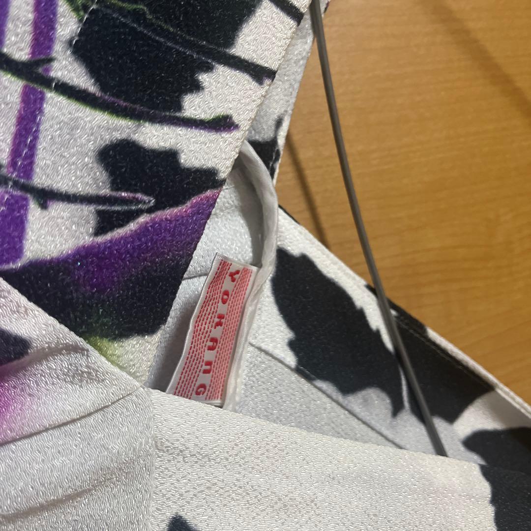 タイムセールします！YOKANG植物柄 7分袖ワンピース