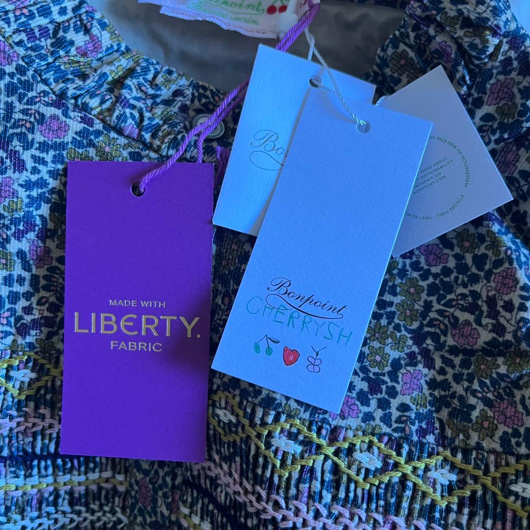 【未使用タグ付き】bonpointスモッキングワンピース　14A